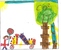 dessin d'enfant :CO2 et arbre